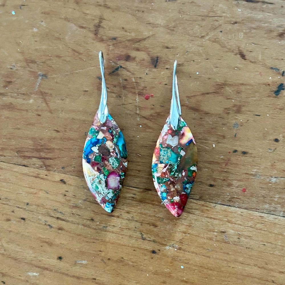 Earrings -Natural Jaspe